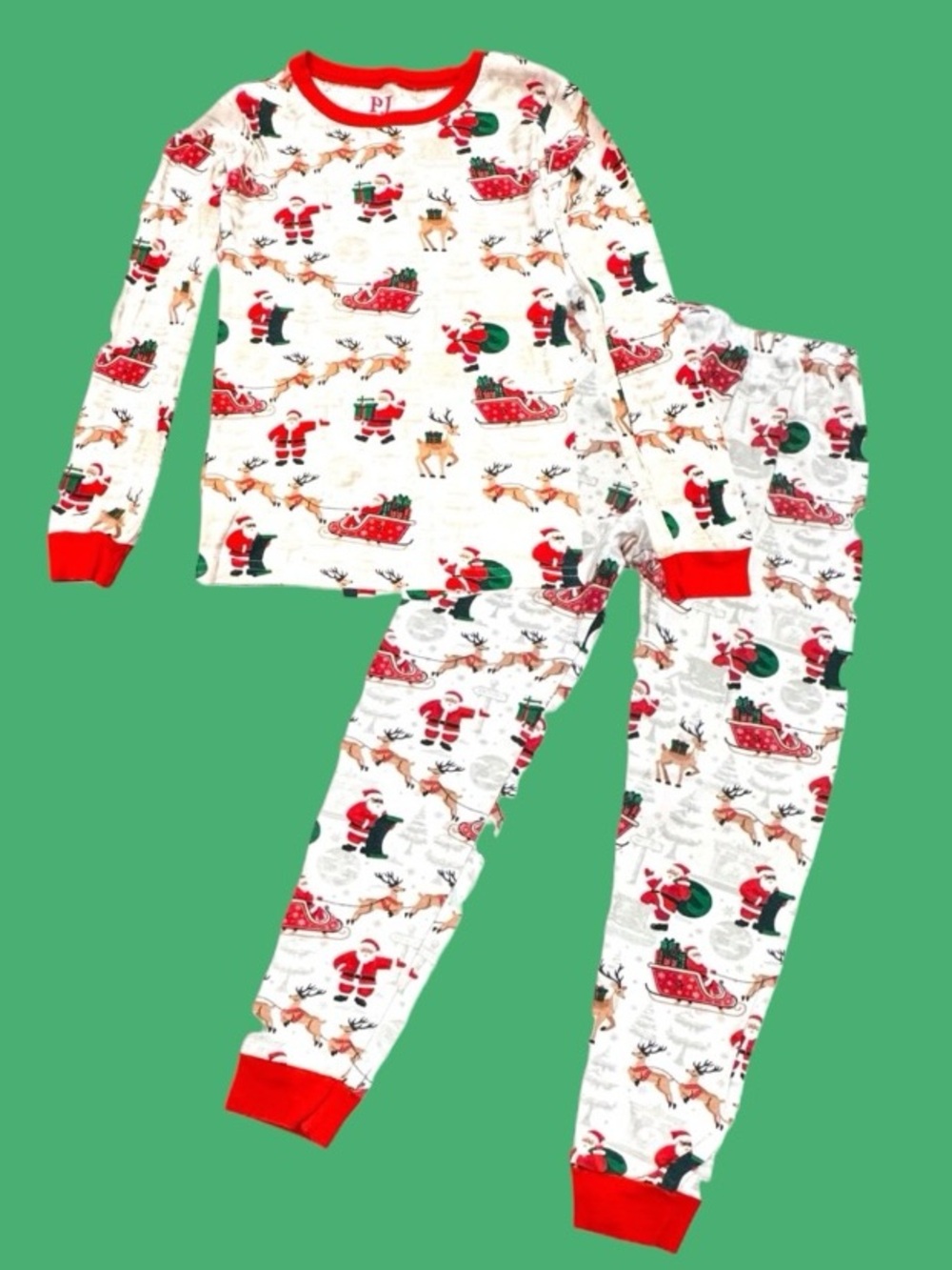 NWOT The Children's Place Size 5T Snug Fit Christmas Print Pajama Set
